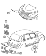 5303512AA - : Lift-Gate Nameplate for Chrysler: PT Cruiser Image