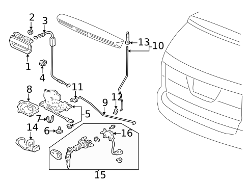 Liftgate for 1999 Honda Odyssey #0