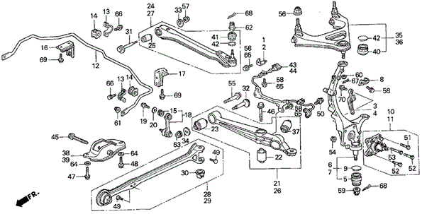 Rear Lower Arm for 1995 Honda Prelude #0