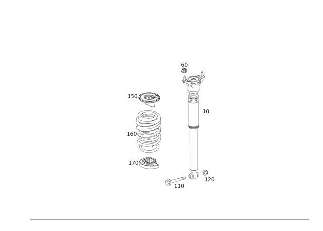 176320223164 - : Shock Absorber for Mercedes-Benz Image