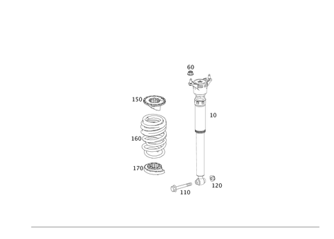 Spring Strut and Spring Strut Mounting Rear for 2014 Mercedes-Benz CLA250 #0