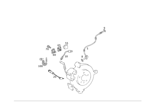 Brake Pad Wear Indicator and Speed Sensor Front Axle for 2013 Mercedes-Benz G550 #0