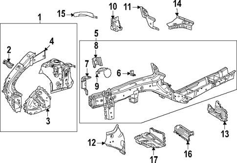 Structural Components & Rails for 2025 GMC Terrain #0