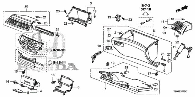 Instrument Panel Garnish (Passenger Side) (Navi) for 2011 Honda Accord #0