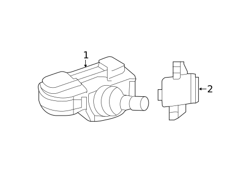 Tire Pressure Monitor Components for 2020 Mercedes-Benz SL 550 #0