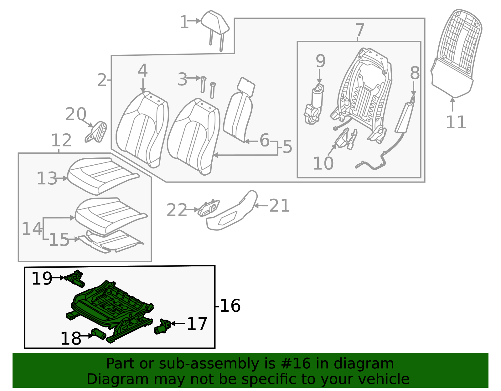 2020-2023 Hyundai Sonata Seat Adjuster 88500-L0030 | QuirkParts