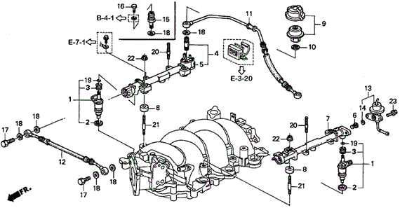 Fuel Injector (V6) for 1998 Acura TL #0