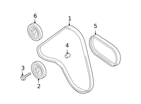 Accessory Drive Belt System Components for 2006 Suzuki Grand Vitara #0
