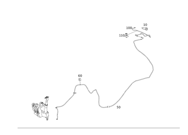 1648600392 - Windshield Washer, Emergency Equipmt: Hose for Mercedes-Benz: GL320, GL550 Image image