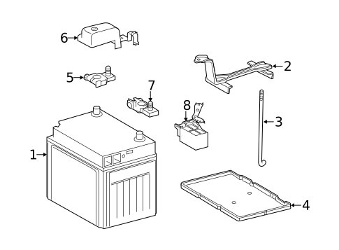 Battery for 2019 Toyota Highlander #0