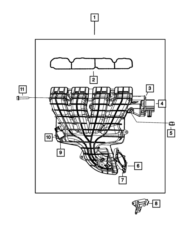 4884882AG - 2.4L Gas; Engine: Intake Manifold for Mopar Image