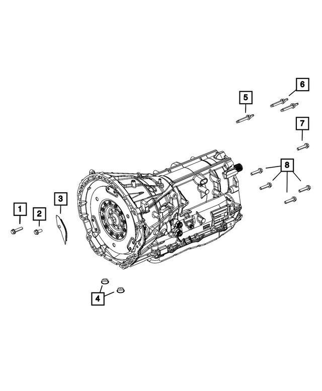 6102411AA - Transmission: Hex Head Bolt And Washer for Chrysler: 200, 300, Pacifica, Sebring, Town &amp; Country | Dodge: Avenger, Challenger, Charger, Dart, Durango, Grand Caravan, Hornet, Journey, Nitro | Jeep: Cherokee, Compass, Gladiator, Grand Cherokee, Grand Cherokee L, Grand Wagoneer, Wagoneer, Wrangler, Wrangler JK | Ram: 1500, 1500 Classic Image