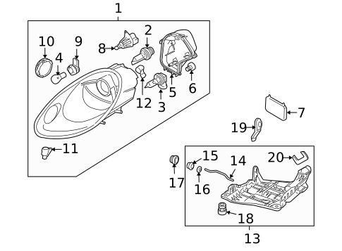 Bulbs - Chassis for 2008 Porsche Boxster #1