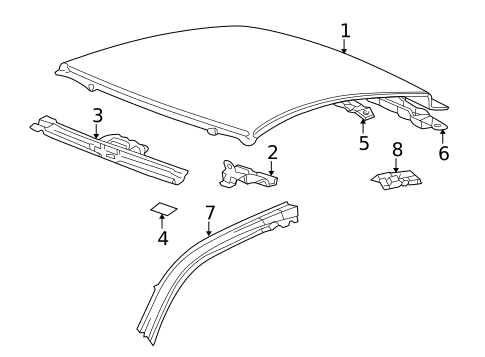 Roof & Components for 2002 Toyota Celica #0