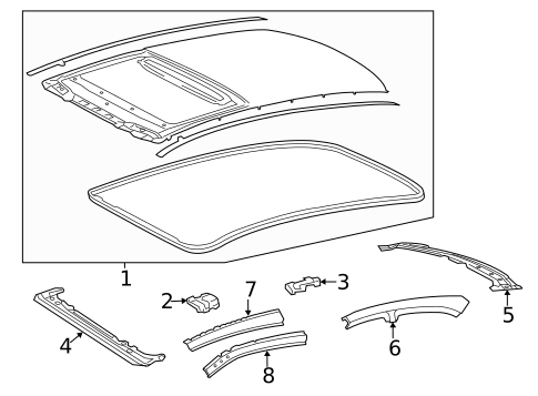 Roof & Components for 2013 Lexus ES350 #1