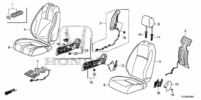Front Seat (R.) for 2019 Honda Civic #0