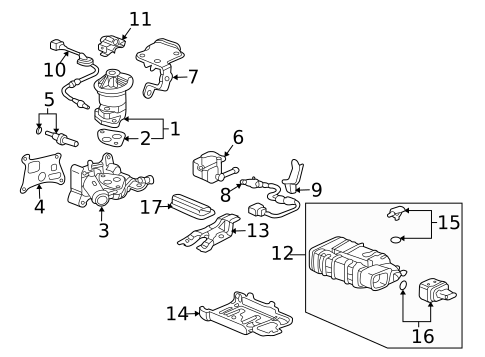 Emission Components for 2005 Honda Accord #1