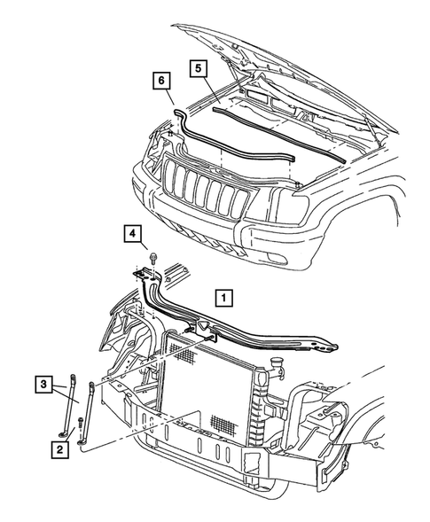 Radiator and Related Parts for 2002 Jeep Grand Cherokee #2