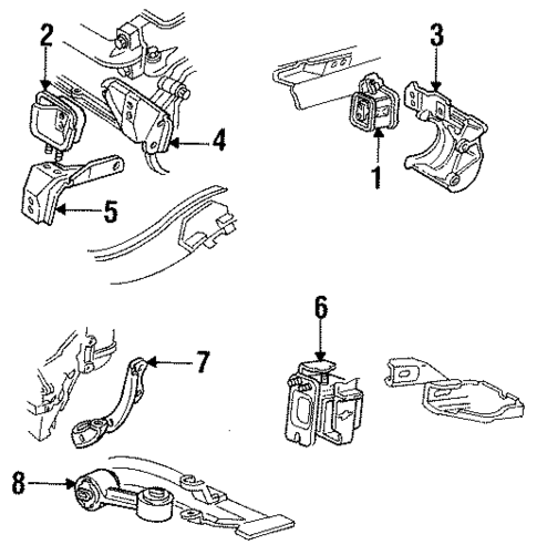 Trans Mounting for 1993 Chevrolet Cavalier #0