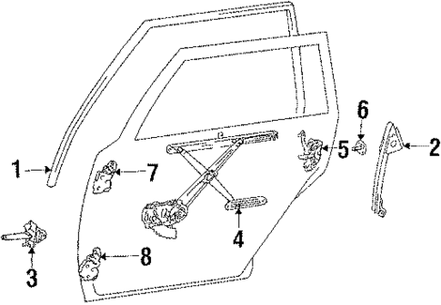 Rear Door for 1989 Toyota Camry #0
