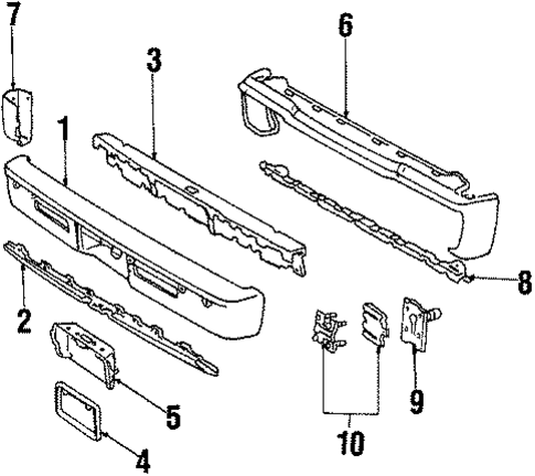 Bumper Assembly - Rear for 1985 Lincoln Continental #0