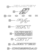 68213511AB - Exterior Ornamentation: Nameplate for Mopar Image