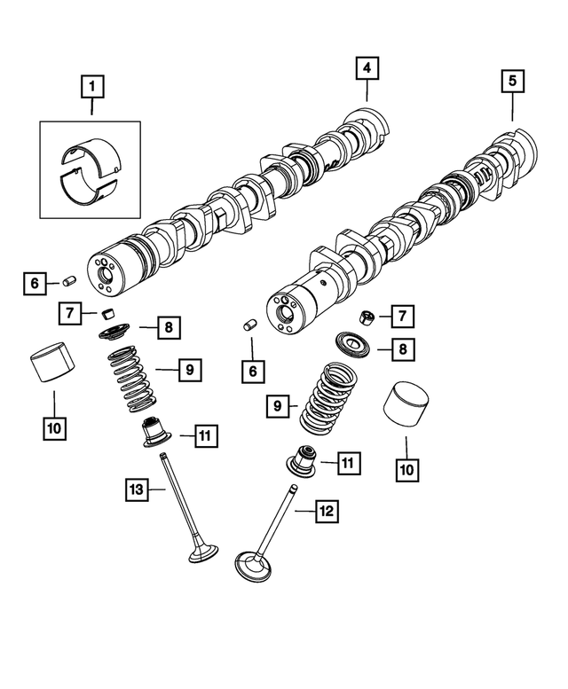 4884725AA - 2.4L Gas; Engine: Valve Spring Retainer for Chrysler: 200, Sebring | Dodge: Avenger, Caliber, Journey | Jeep: Compass, Patriot Image