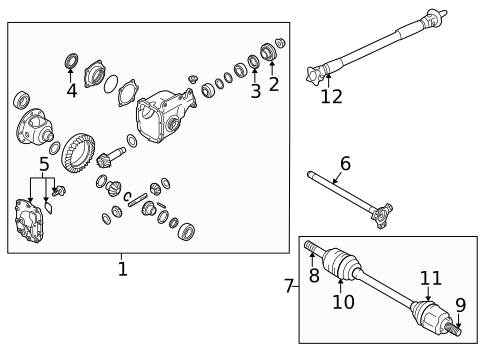 Carrier & Front Axles for 1999 INFINITI QX4 #1