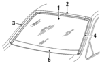 FOLZ6303100A - Body: Glass Panel for Ford: Thunderbird | Lincoln: Mark VII | Mercury: Cougar Image