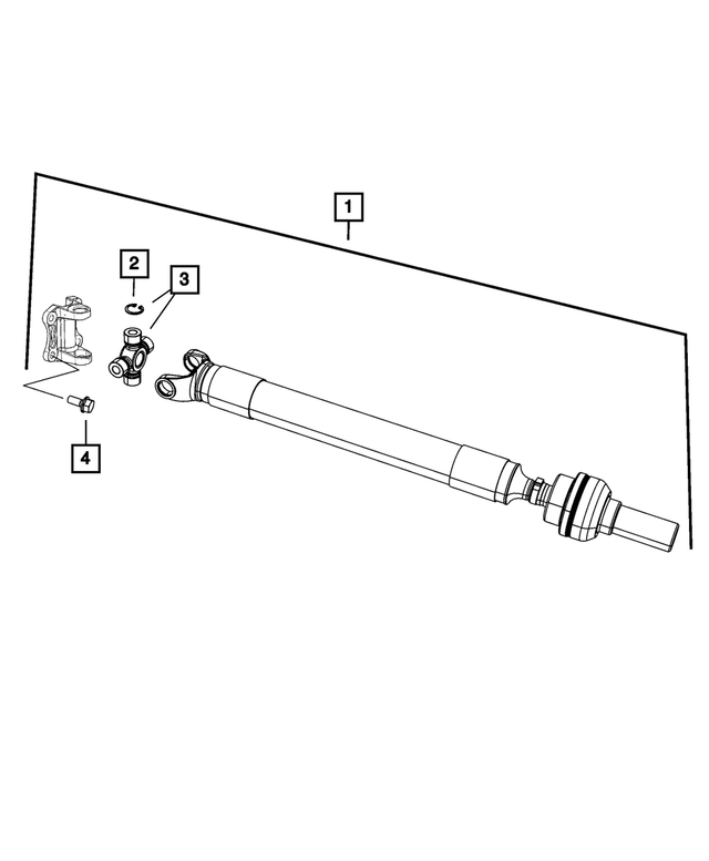 J3207886 - Front Axle; Corporate 205 MM Heavy Duty; Differential and Drive Line: U-joint Snap Ring for Mopar Image