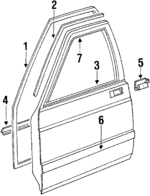4520734 - Body: Weatherstrip for Chrysler: Laser | Dodge: Daytona Image