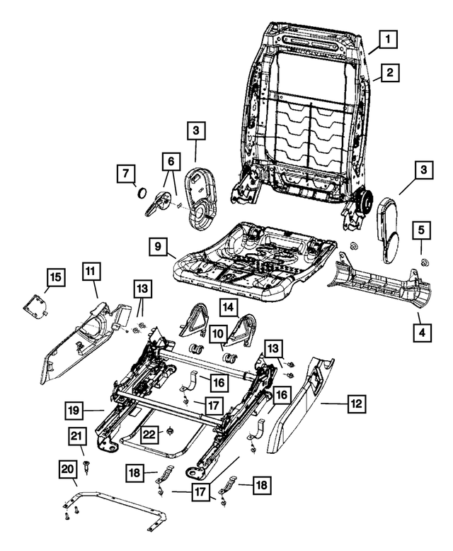 4610146AA - Interior Trim: Front Seat Back Frame for Mopar Image