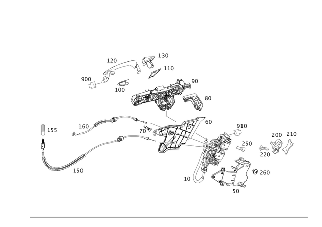 2047304635 - Rear Doors: Door Lock for Mercedes-Benz Image image