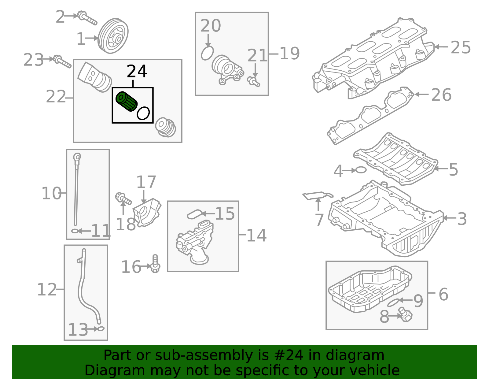 Case Of 12 Oil Filters - Fits Acura, Honda, Hyundai (Check Fitment Chart) - Part #VT4459