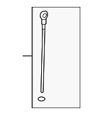 266113C100 - Engine: Dipstick for Hyundai: Azera, Entourage, Genesis Coupe, Santa Fe, Sonata, Veracruz Image