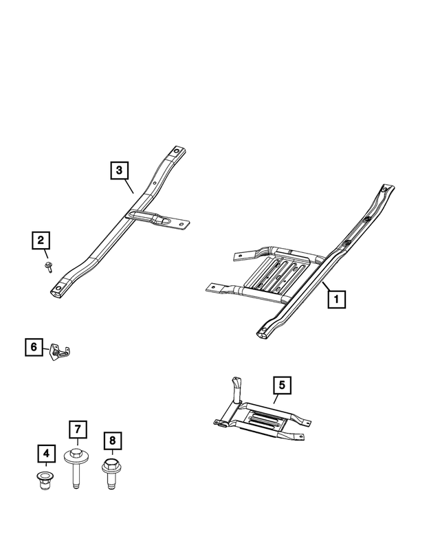 « 6513621AA – Frame, Bumper and Fascia : Pièce De Verrouillage Boulon pour Mopar Image »