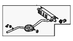 4M0253181CR - Exhaust: Muffler &amp; Pipe for Audi Image