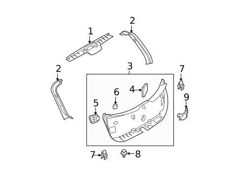 Interior Trim for 2012 Mazda 3 #0