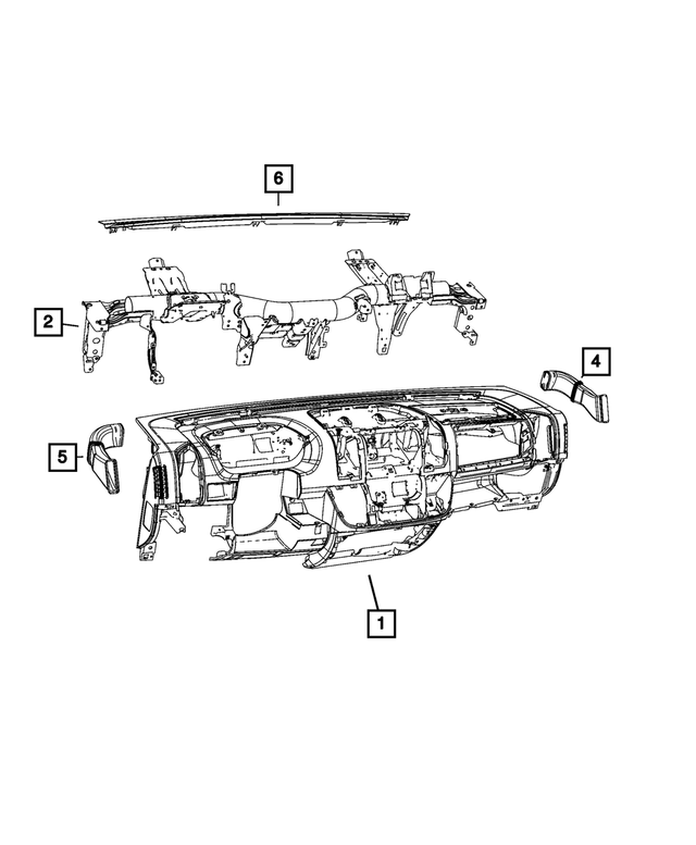 68528065AC - Interior Trim: Instrument Panel Reinforcement for Mopar Image