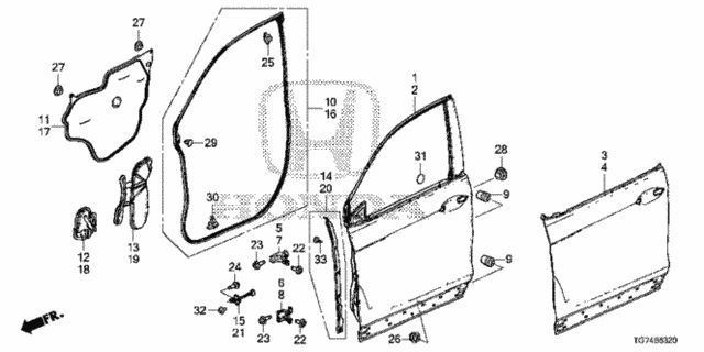 Front Door Panels for 2016 Honda Pilot #0