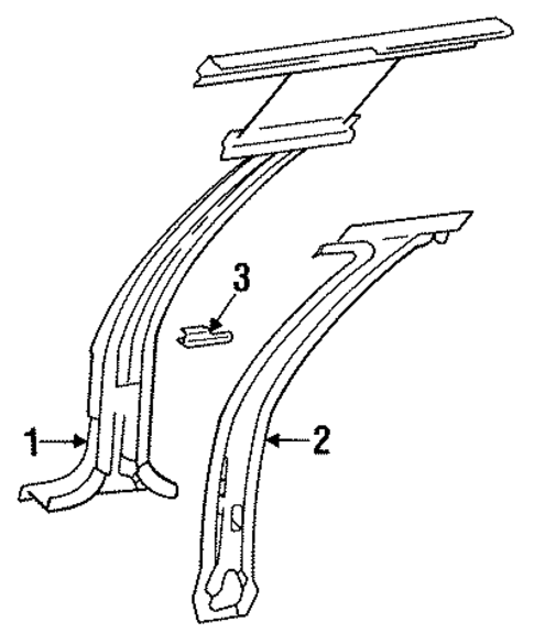 Center Pillar for 1996 Buick Regal #0