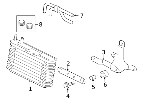 Trans Oil Cooler for 2008 Mitsubishi Outlander #0
