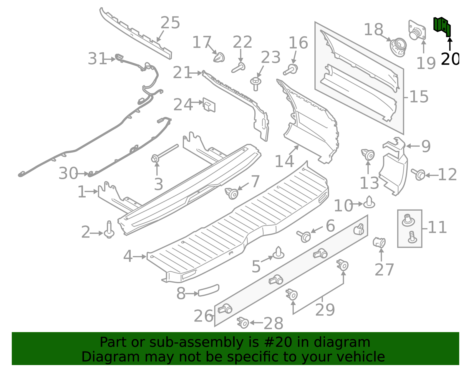 2015-2025 Ford | Bumper Inner Support | BK3Z-61247A64-D | Walls' Ford Parts