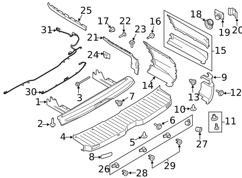 Bumper & Components - Rear for 2019 Ford Transit-150 #0