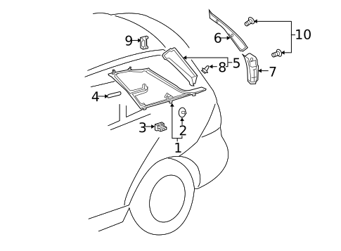 Interior Trim - Quarter Panels for 2015 Mercedes-Benz ML 400 #0
