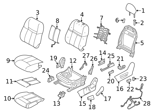 Driver Seat Components for 2019 Nissan Rogue Sport #0
