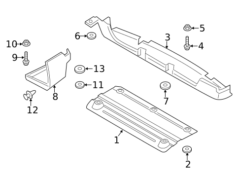 Rear Floor & Rails for 2015 Lincoln MKZ #1