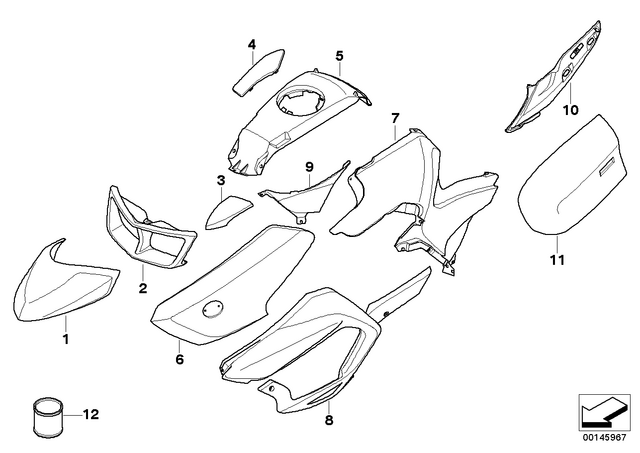 46638530759 - : Rear Lateral Part, Left   for BMW-Motorrad Image
