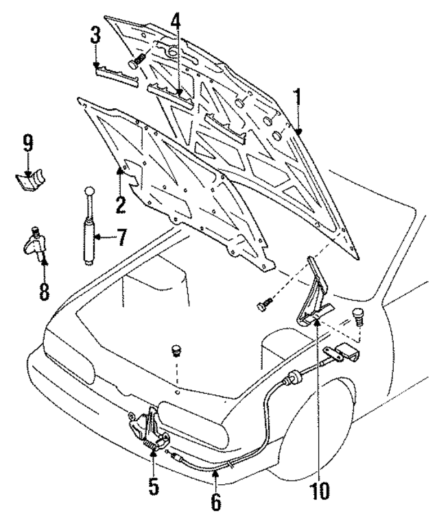 6548060U10 - Body: Support Cylinder Lower Bracket for Infiniti Image