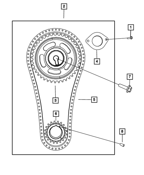 Timing Belt/Chain and Cover and Balance Shaft for 2008 Jeep Wrangler #1